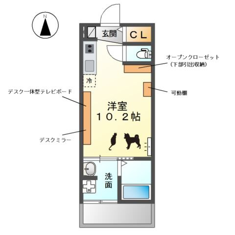 ウエストウイングⅤ（ファイブ）の間取り