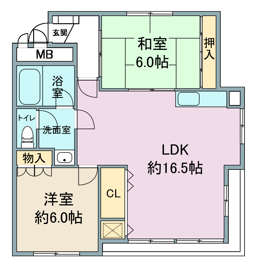 第２美芳ハイツの間取り