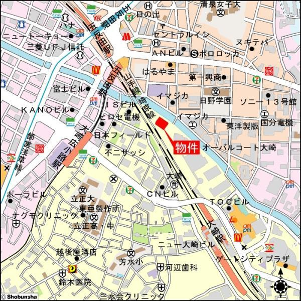 ル・サンク大崎シティタワーの地図