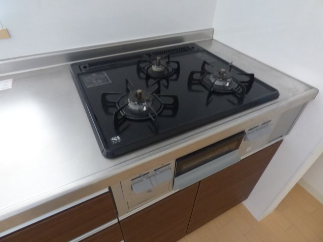 エルフィー南川のキッチン|３口ガスコンロです