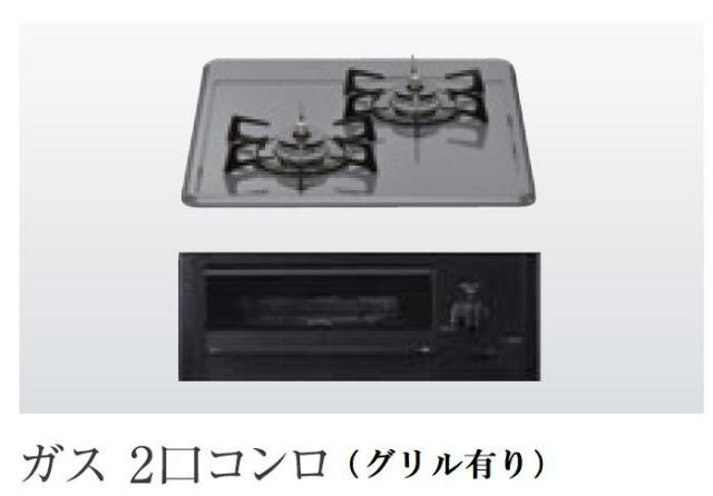 (仮）市原市青柳新築アパートの内装|2口ガスコロ（イメージ）