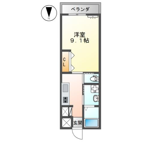 ルミナス西の土居の間取り