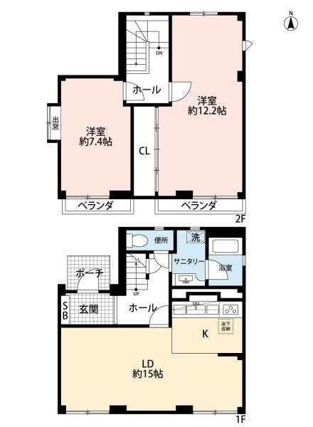 横浜市港北区高田西５丁目の中古一戸建の間取り|使い勝手の良い2LDKの間取♪
お気軽にお問い合わせください。