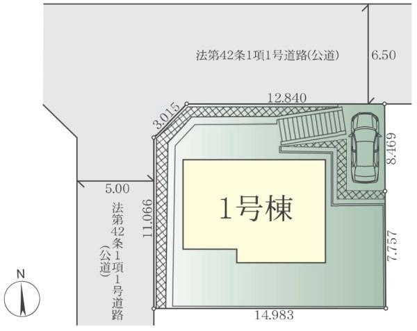 横浜市栄区桂台南２丁目の新築一戸建の区画図|限定1区画の販売です！
お気軽にお問合せ下さい！