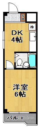 メゾン寄川の間取り|★人気の１ＤＫ★