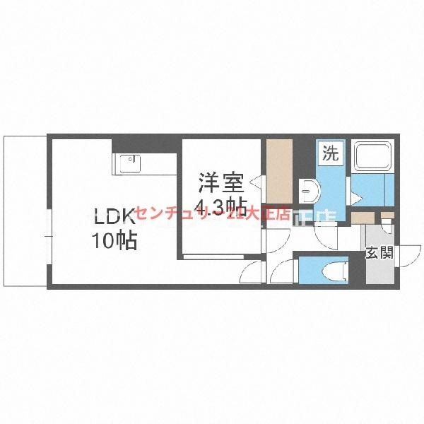 サンジェルマン市岡の間取り