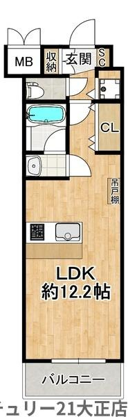 スプランディッド大阪ベイサイドDUEの間取り