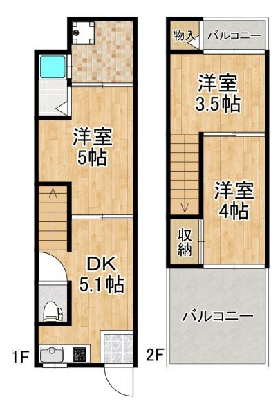 ペティハウス南恩加島の間取り