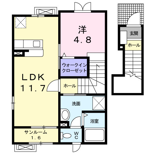 ニューシティ下堀Ⅰの間取り