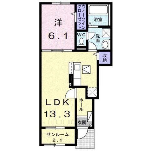 オリザ　Ａの間取り