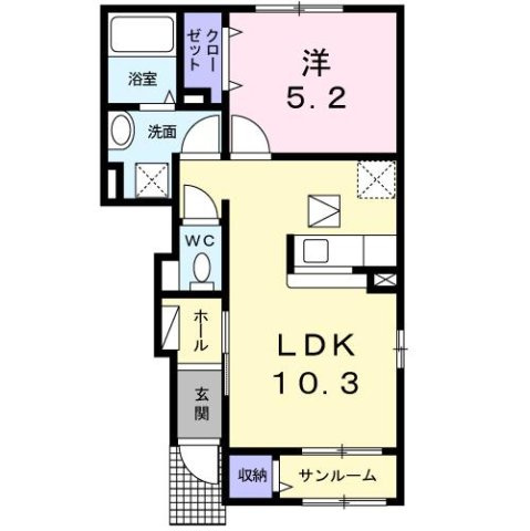 クロッシングⅡＢの間取り