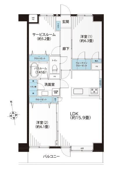 ライオンズマンション溝の口の間取り