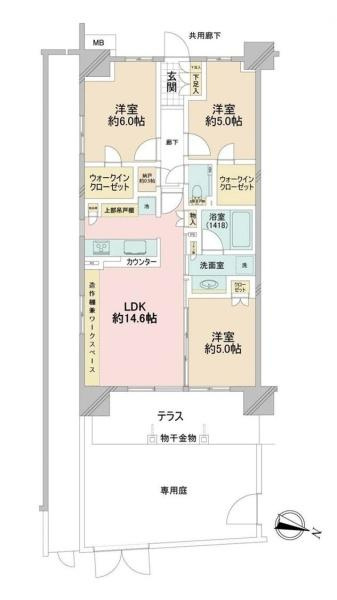 シティテラス横濱サウスの間取り