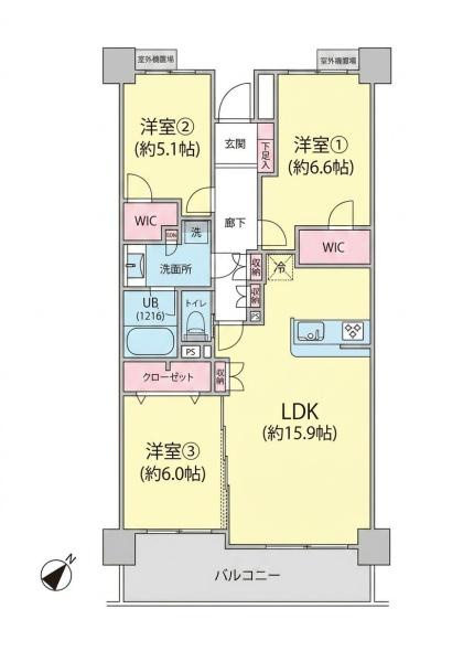 たまプラーザ西パークホームズの間取り