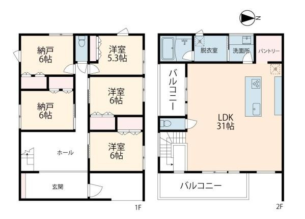 逗子市久木８丁目の新築一戸建の間取り