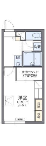 レオパレスメゾンフルールの間取り