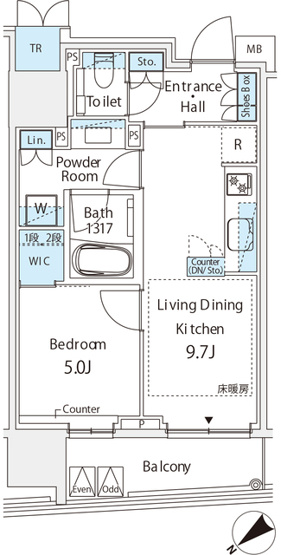 【間取り】 | ミレアコート銀座プレミア