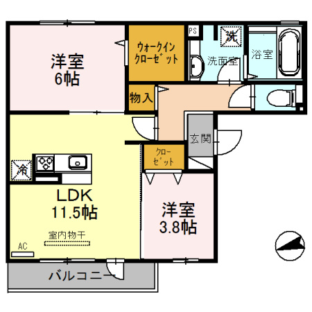Harmonycourtの間取り