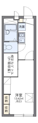 レオパレスＮＡＧＡＫＵＲＡの間取り