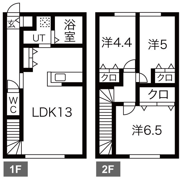アリエッタB棟の間取り