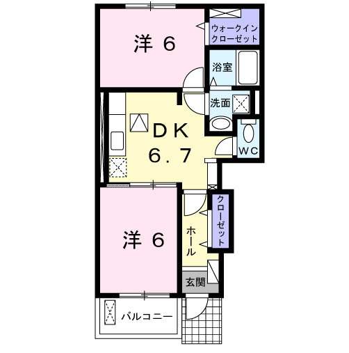 フォレストヴィラＢの間取り