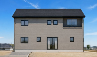【外観】 | ☆☆新築分譲　いわき市江名北口第２H　長期優良住宅　全４棟－③♪　 | ※完成イメージです！現地・モデルハウスご案内致します♪
デザイナーズ設計住宅！！