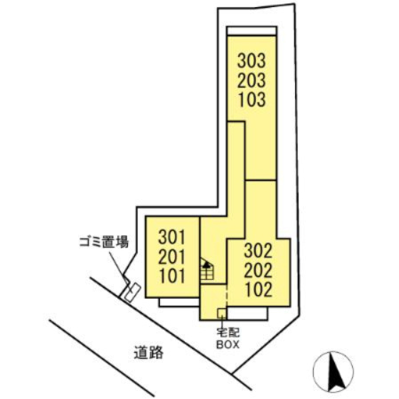 MORI石堂の区画図