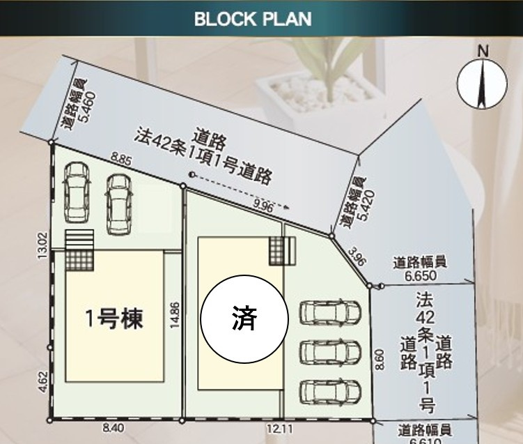 山形市西田第12【新築建売】の区画図|全体区画図