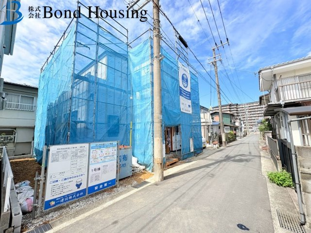お車並列2台可　魚住町清水27期　新築戸建の前面道路含む現地写真