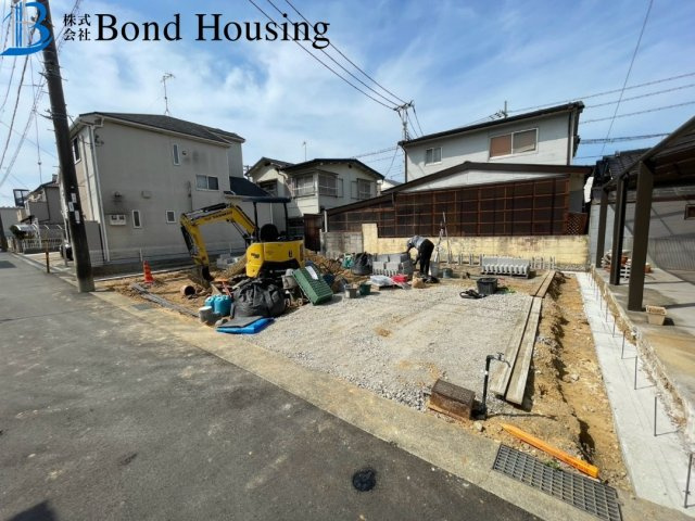 お車並列2台可　魚住町清水27期　新築戸建の駐車場