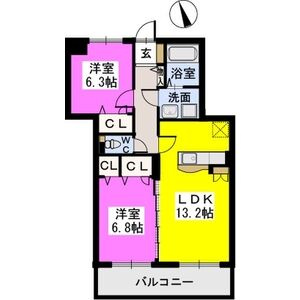 フローリッシュⅢの間取り