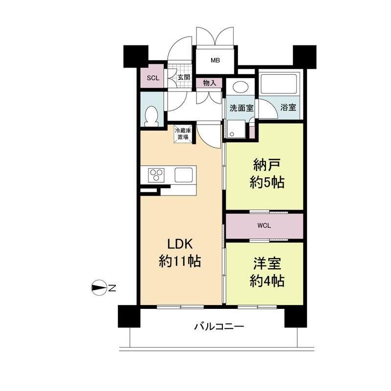 セレニテ心斎橋グランデの間取り|お部屋により床材や建具の色が違いますので現状有姿です