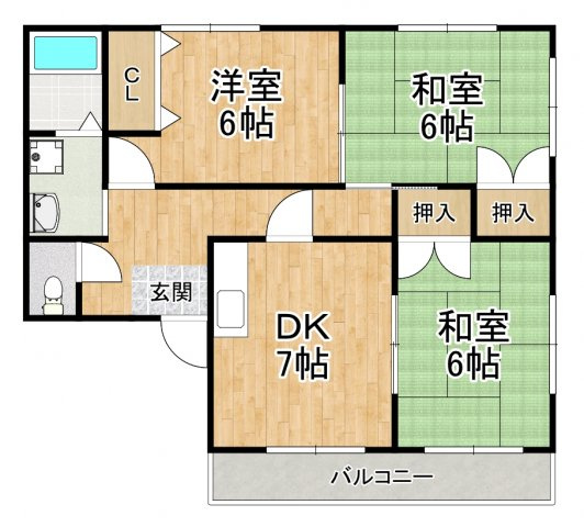 【間取り】 | サンハイム千代田Ⅰ番館