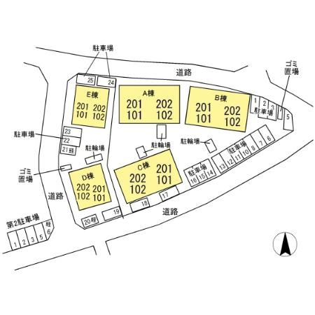 クレストパークＡの区画図