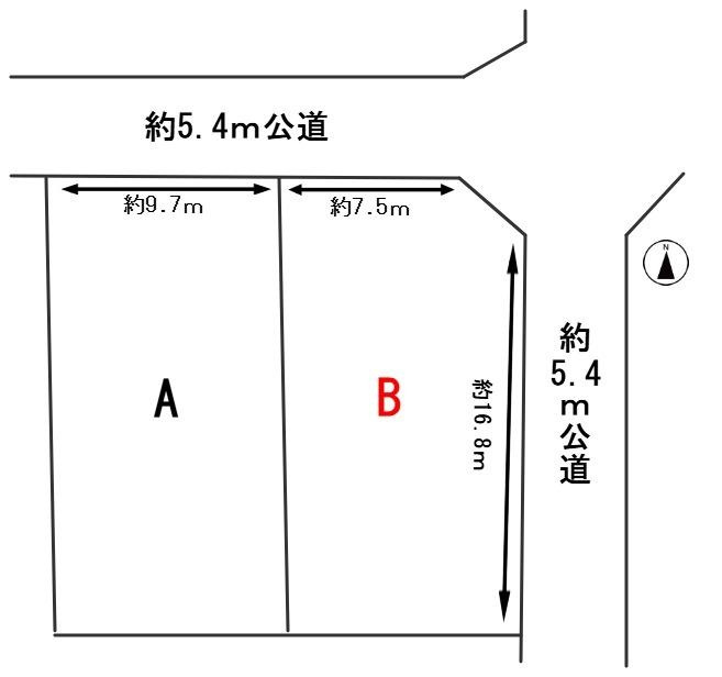 ６７２９１　岐阜市隆城町分譲地の土地図