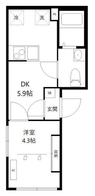 オレア浅草東の間取り