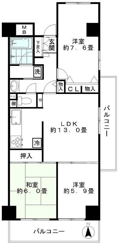 ジュネスの間取り