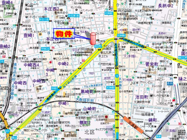 【地図】 | ファミールリブレ梅田東