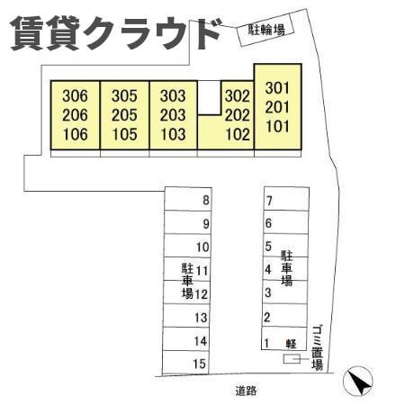 グロリアスの区画図