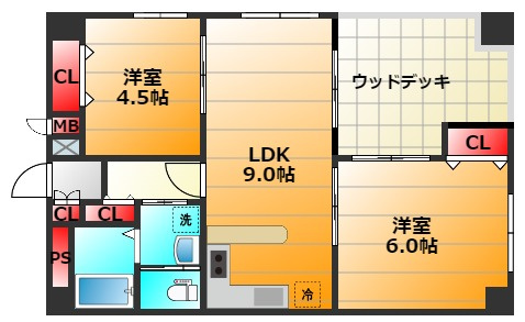 ワイズコート難波イーストの間取り|現状有姿