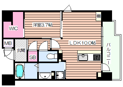 【間取り】 | プリエ扇町パークサイド