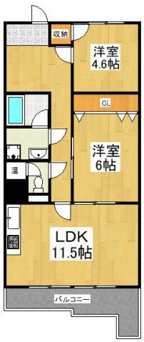川崎市多摩区菅３丁目の賃貸マンションの間取り