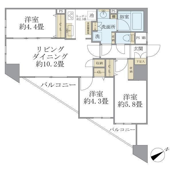 ロアール茅場町の間取り