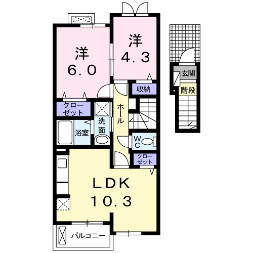 【間取り】 | フラワー　Ａ