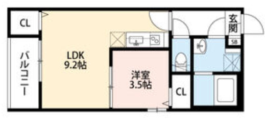 CRASTINE遠里小野の間取り