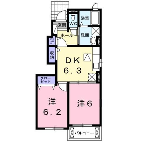 【間取り】 | コスモグレイスＢ