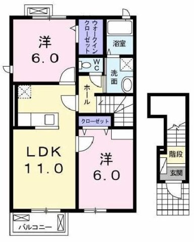 【間取り】 | ブロード　ガーデンⅠ