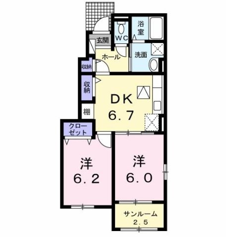 メゾン　プチアンの間取り