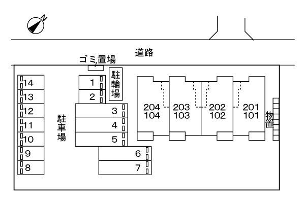 メゾン　プチアンの区画図