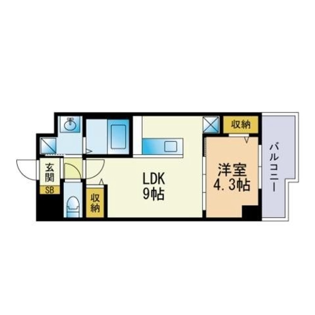 インプルーブ西新の間取り